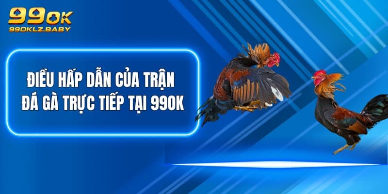 Điều hấp dẫn của trận đá gà trực tiếp tại 99OK